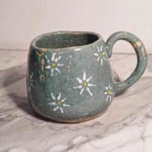 Tasse en Céramique Émaillée Motifs  Marguerites